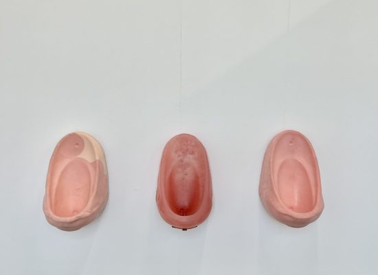 Pink Urinals - Soap (middle) and Expanding Foam x 2